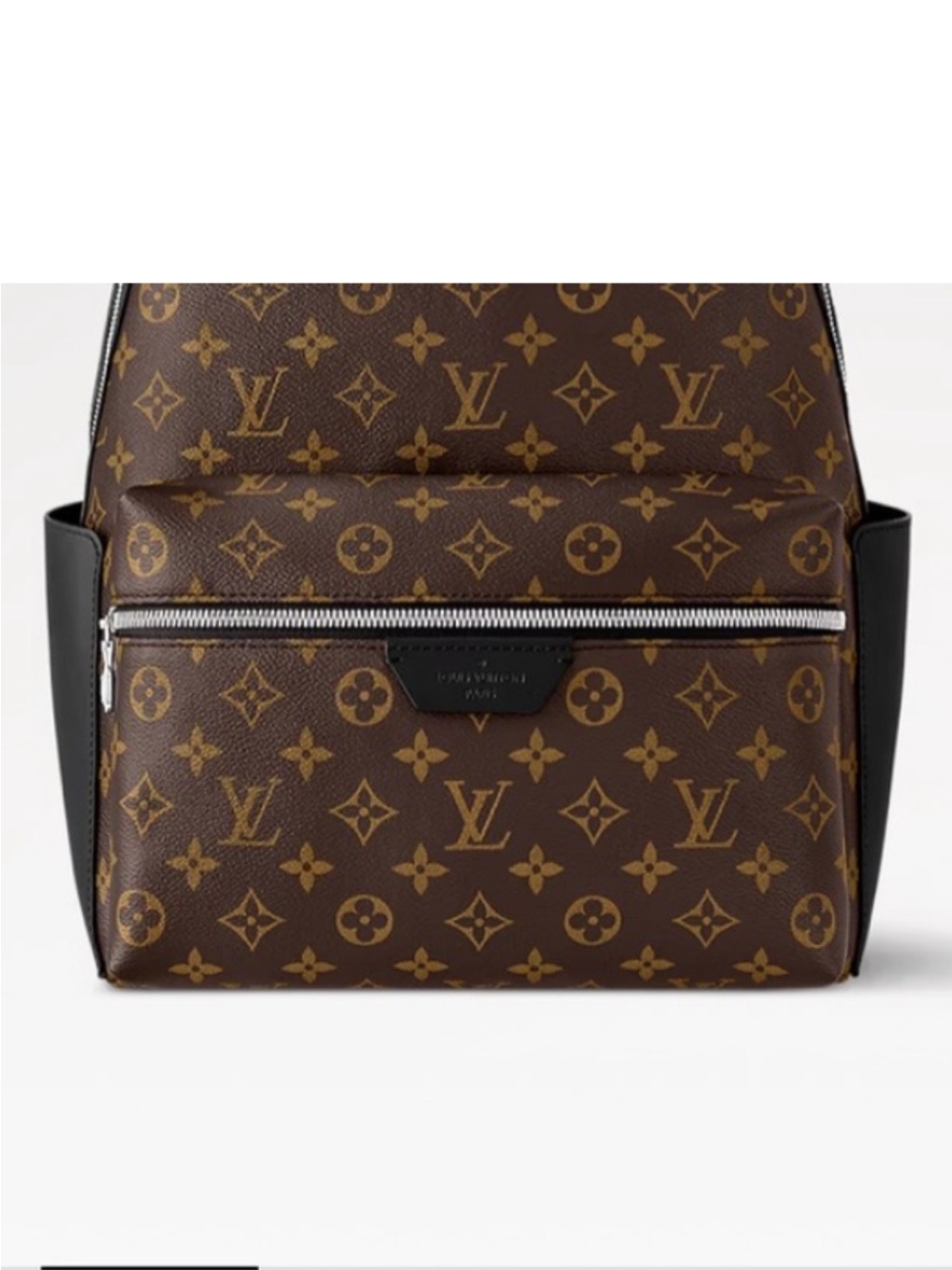 Louis Vuitton Brown Monogram Canvas Backpack with Black Trim